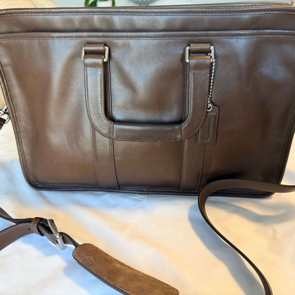 Coach Dark Brown Leather Men's Briefcase